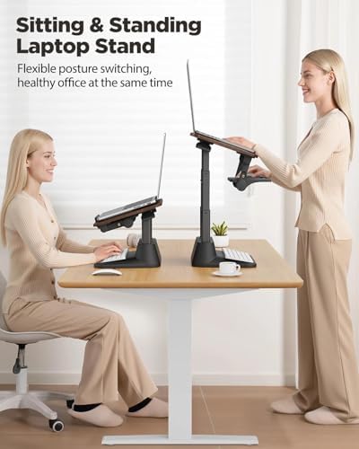 SAIJI Laptop Stand for Desk, Adjustable Standing Desk Riser Up to 20.5" - Image 3