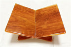 Wood Grain Acrylic Book Stand, X-Shaped Open Book Display Stand & Cookbook Holder for Kitchen Counter, Coffee Table, Bible, Quran, Magazines, Textbooks, Recipes - Image 4