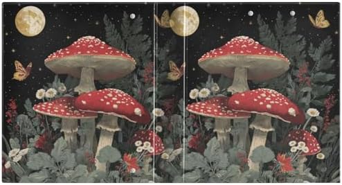 Red Mushrooms Vintage 3 Ring Binders 1.5 Inch Clear View Three Ring Binders Versatile Binder for Work School Office Supply 1 Pack - Image 2