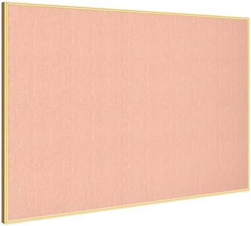 Fabric Bulletin Board 30x20 inches, Golden Aluminum Framed Wall Pin Board by Lightomorrow