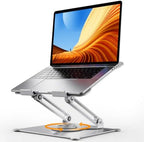 Urmust 360° Rotating Laptop Stand for Desk, 10-15.6“ Laptop Riser, Silver by Urmust