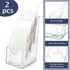 Crtiin 2 Pack 4 Tier Acrylic Brochure Holder 4 X 9 Inch, Clear Display - Image 4