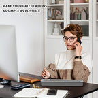 TOWON Glass Desk Whiteboard with Calculator 18x6 in, Desk Organizer, Gray - Image 2