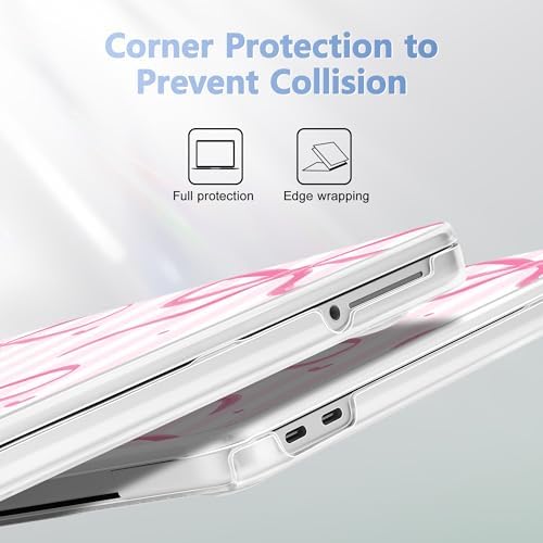 4-in-1 Hard Case for 2026 MacBook Neo 13 (A3404), Bows-Stripe - Image 3