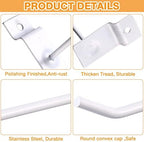 Moxweyeni 100 Pack Slatwall Hooks for Retail Garage Metal,4 Inch,White - Image 3