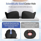 ZIKEE 6" Thickened Donut Pillow Seat Cushion, Ergonomic Hemorrhoid Pillow with Widened Cutout for Tailbone,Sciatica Pain Relief & Postpartum, Memory Foam Office Chair Cushion for Long Sitting at Home - Image 5