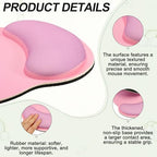 PATIKIL Ergonomic Wrist Rest Set, Memory Foam Mouse Pad and Keyboard Wrist Rest Support Hand Waterproof Cup Pad Non-Slip for Office Computer Gaming Home Desk Accessory, Purple Pink - Image 3