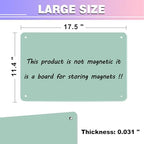Green 2Pack Magnetic Board,17.5" x 11.4" Magnet Bulletin Board to Display Magnetic Notes, Poetry, Photos, Suitable for Wall, Refrigerator, Cabinet etc, Come with 4 Pcs Dual Lock Tape and Screws - Image 2