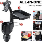 Car Large Cup Holder Expander, 4-in-1 Cupholder Extender with Phone Holder & Swivel and Detachable Snack Food Tray Table for Eating, Travel Essentials for Road Trips for Driver. Model F - Image 4