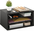 Ballucci Paper Organizer, 3-Tier Stackable Wood Desk Organizer, Document File Organizer and Mail Sorter with Adjustable Storage Shelves, Black by Ballucci