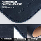 HAUTOCO Cork Desk Mat 48''x19.7'', Distressed PU Leather & Cloth Desk Pad - Image 5