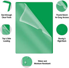 Green Vinyl Folders, Heavy Duty Plastic Folders with Clear Front Pocket, Doctor Stuff, Letter Size L-Type Document Holder for Home, Office and Medical, Pack of 100 - Image 4