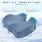 BlissTrends Extra Thick Seat Cushion for Office Chair & Car Seat, LightBlue - Image 2