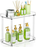 NPPLUS 2-Tier Clear Acrylic Bathroom Organizer Rectangle Counter Shelf by NPPLUS