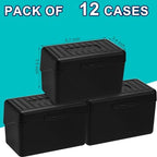 Fuutreo 12 Pack 3x5 Index Card Box Organizer Case with Lids, Black - Image 2