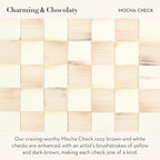 MACKENZIE-CHILDS Enamel Recipe Box, Brown-and-White Mocha Check - Image 3