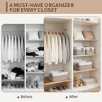 Goodpick 4 Pack Storage Baskets for Organizing Shelves, Brown & White - Image 4
