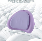 Skechers Lumbar Pillow Premium Memory Foam, Double-Layer-Office Chair Cushion for Tailbone Pain Relief,Butt Pillow for Office Chair,Car seat Cushion,Long Sitting Office Workers,and Car Drivers,Purple - Image 5
