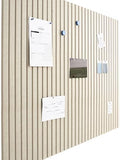 VIVELDA Felt Bulletin Board Tiles 48"x36" - 12-Pack Cork Board Alternative, OEKO-TEX Certified, NRC 0.95 Acoustic Felt Wall Panels, Damage-Free Adhesive, Slatted Design Home Office & Classroom (Opera) by VIVELDA%C2%AE