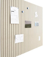 VIVELDA Felt Bulletin Board Tiles 48"x36" - 12-Pack Cork Board Alternative, OEKO-TEX Certified, NRC 0.95 Acoustic Felt Wall Panels, Damage-Free Adhesive, Slatted Design Home Office & Classroom (Opera) by VIVELDA%C2%AE