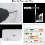 TURSTIN Business Card Holder Wall Mount Clear Sticker Display Marketing Holder Acrylic Business Card Stand Multi Pocket Rack Organizer Space Saver for Home Office (16 Pockets) - Image 5