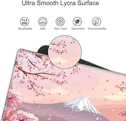 Gaming Mouse Pad 24x48 Desk Mat Large Mousepad Cherry Blossom Desk Pad Giant Full Mouse Mat XXXL Computer Mat for Protector Desktop Wireless - Image 5