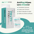 Anti Fog Wipes for Glasses, Binoculars, Face Shields, Ski Masks or Swim Goggles | Pre-Moistened Cleaning Antifog Lens Wipes for Eyeglasses and Defogger for Glasses (350 Count) - Image 2