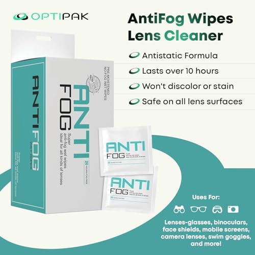Anti Fog Wipes for Glasses, Binoculars, Face Shields, Ski Masks or Swim Goggles | Pre-Moistened Cleaning Antifog Lens Wipes for Eyeglasses and Defogger for Glasses (350 Count) - Image 2