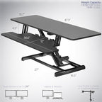VIVO Black 47 inch Electric Desk Converter, DESK-VE48B - Image 3