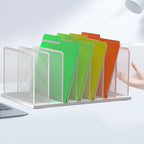 Kuntine.B 7-Section Upright Desk File Organizer Silver 2 Pack - Image 4