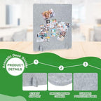 PATIKIL Desk Dividers 24" x 24", 1 Pack Desk Privacy Panel Freestanding Noise Reducing Partition Acoustic Panel with 4Pcs Support Feet for Testing Office Home Library, Cement Gray Style C - Image 3