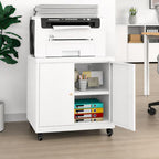 Large Rolling Printer Stand with Storage,Printer Table for Home Office by TEEALUBAN