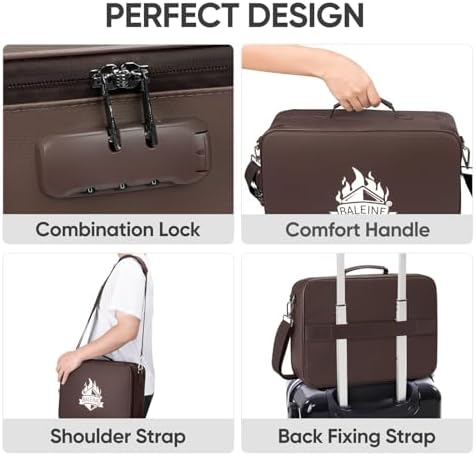 BALEINE Fireproof Document Box with Lock, Waterproof Fire Safe File Bag - Image 4
