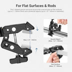 NEEWER Basics Magic Arm Table Stand, 55 cm Microphone Arm Overhead Mobile Phone Holder Desk with 1/4" 3/8" Threads for ARRI, for DSLR Action Cam Webcam Mic LED Light for Video Reinforcement, UA061 - Image 4