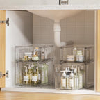 Vtopmart Clear Stackable Storage Drawers, 8 Pack Medium Set - Image 2
