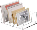 SANRUI Clear Acrylic Mail Sorter Desk Bill Organizer Holder, 5 Compartments by SANRUI