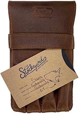 Pen Holder, Pencil Case, Minimalist Style Holder, Classic Storage, Full Grain Leather, Handmade, Bourbon Brown - Image 7