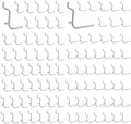 100 Pack Pegboard Hooks, Heavy Duty Galvanized Metal Peg Board Hooks with Locking Tabs, 2 Sizes, Fits 1/8” & 1/4” Pegboards, Garage Tool Organizer Accessories by Unknown