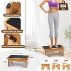 StrongTek Ergonomic Wooden Foot Stool Under Desk, 3 Angles, Non-Slip - Image 2
