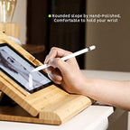 ELETIUO Tablet Stand Holder Adjustable Foldable,Multi-Angle Bamboo Wooden Organizer Desktop Holder for iPad,Stable for Drawing,Watching,Typing (Support Multiple Devices) - Image 5