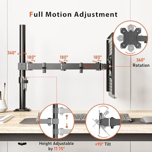 BONTEC Laptop Arm for Desk, 13-32 Inch, 22lbs, VESA 75/100 Compatible - Image 3