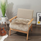 LLB Sheepskin Chair Covers - Office, Dining Room & Desk Chair Seat Cushion - Cream Brown, 18x18 Inch (Pack of 1) - Image 4