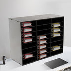 Literature Organizer,24 Slots Compartments Desktop File Sorter,Student Mailbox for Classroom, Paper Storage Cabinet with Removable Dividers, for Office Home School (24Slots-B) - Image 5