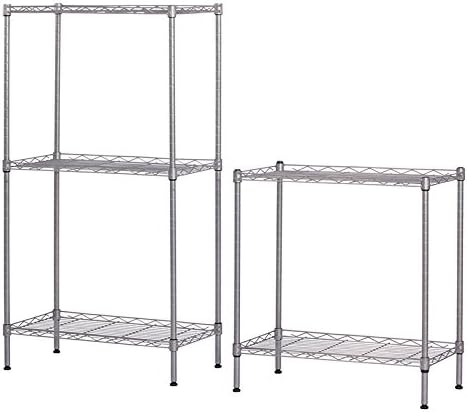 5 Tier Storage Racks Shelving, Heavy Steel Pantry Shelves, Adjustable Wire Shelving Rack, Suitable for Garage, Kitchen, Bathroom, Office, 21" W x 11.4" D x 59" H, Chrome - Image 4