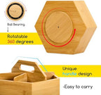 MEEDEN Rotating Art Supply Organizer: Bamboo Pen & Pencil Holder for Desk - Image 5