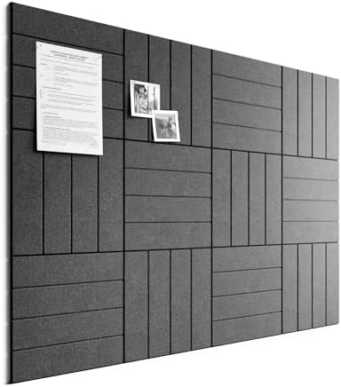Bumusty 48" x 36" Large Cork Board Alternative, Charcoal Gray by BUMUSTY