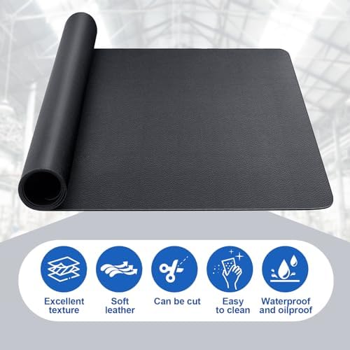 Drydiet 1 Pcs Work Bench Mat Top 30 x 60, PU Leather Tool Box Drawer Liner Tool Box Mat, Cuttable Workbench Pad, Easy Clean, Scratch Resistant Non-Slip Pad, Protect Workbench Tabletop Countertop - Image 4