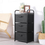 MAX Houser Dresser Storage with 3 Fabric Drawers, Black - Image 5