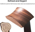 Walnut Headphone Stand, Wood Headset Holder with Storage for Desk - Image 5