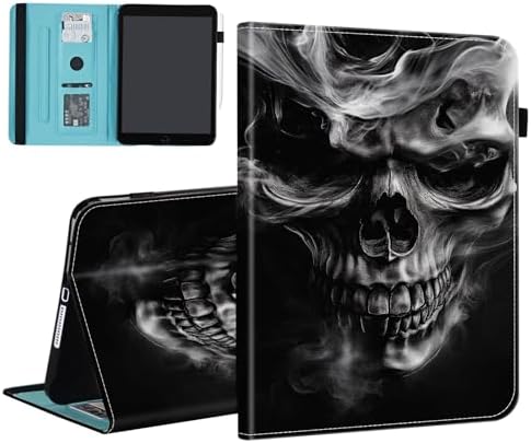 Case for Samsung Galaxy Tab S10 FE Plus 13.1 Inch 2025 Model (SM-X620/X626),Card Slot PU Leather TPU Case Pen Holder Auto Wake Sleep,Smoke Skull by Unknown